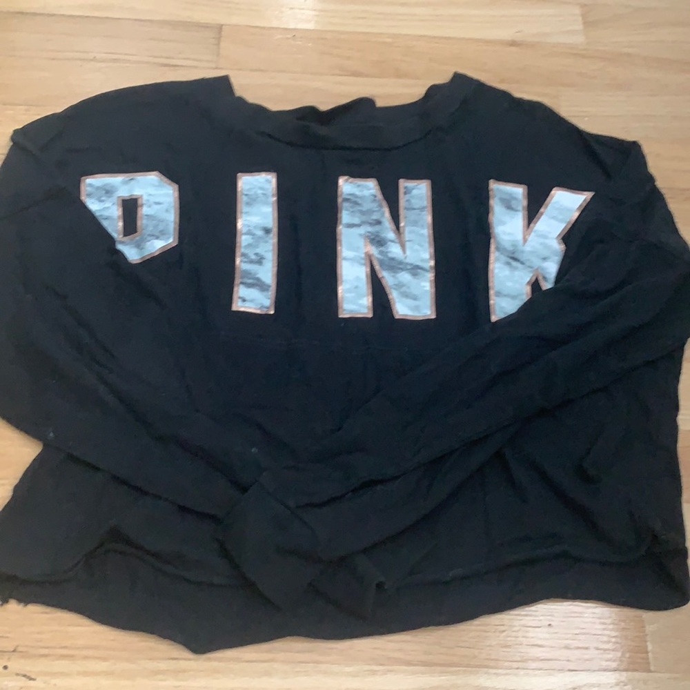 Cropped PINK marble long sleeve